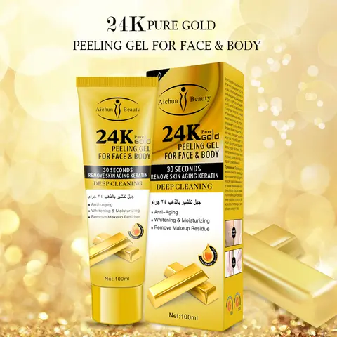 24k pure gold peeling gel for face & body